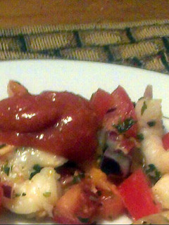 A picture of Christi's Simple Shrimp Cocktail Salad.