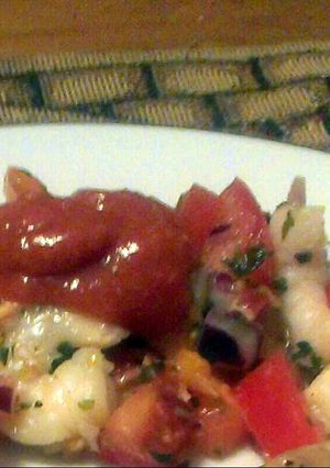 A picture of Christi's Simple Shrimp Cocktail Salad.