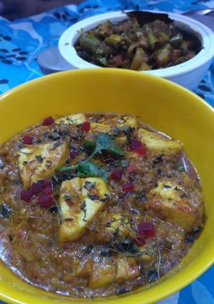A picture of Paneer lajawab dhaba style.