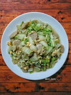 Foto resep 276. Tumis sawi putih telur baso