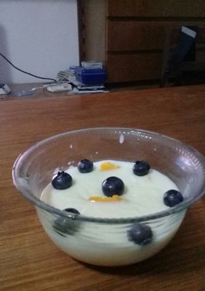 Una foto de Postre con almidón de maíz