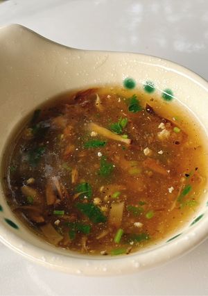 Hình của món Súp nấm lộc nhung.