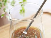 A picture of sesame seeds salad dressing