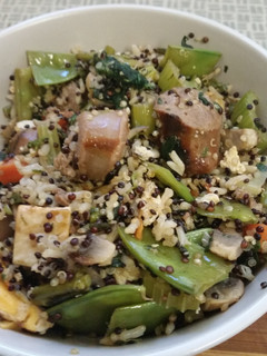 A picture of Quiona Sausage Fried Rice.