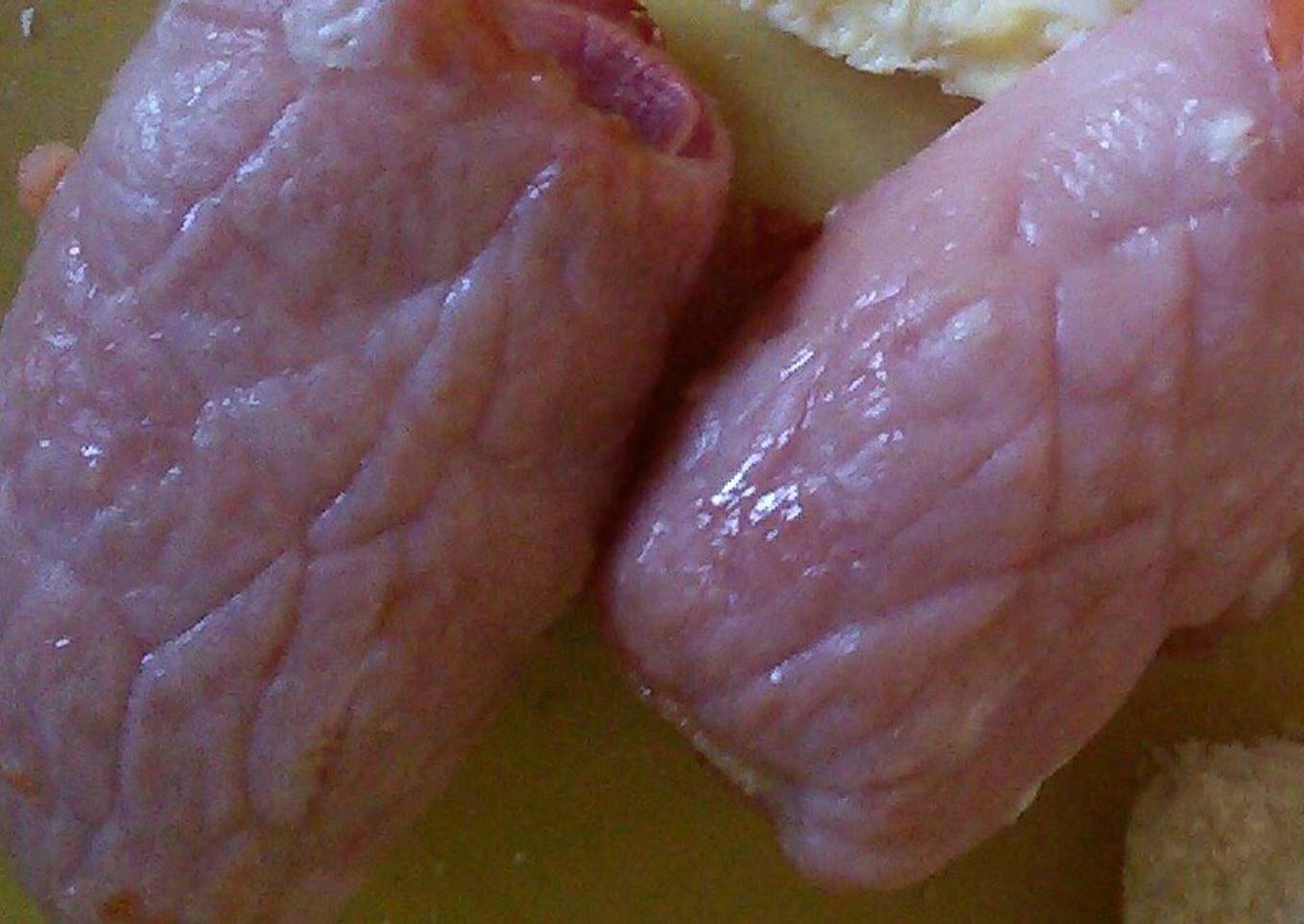 Smoked salmon and bacon rolls