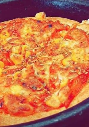 A picture of Corn pizza.