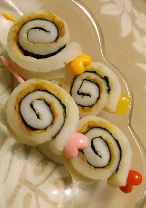 A picture of Easy Chikuwa and Nori Seaweed Rollups.