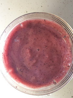 A picture of Blueberry grape banana smoothy.