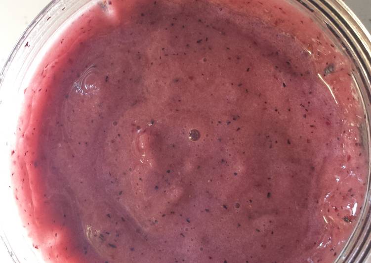 Steps to Make Ultimate Blueberry grape banana smoothy