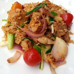 A picture of Sweet And Sour Chicken Fried Rice.