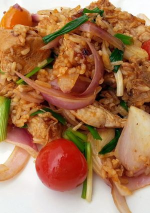 A picture of Sweet And Sour Chicken Fried Rice.
