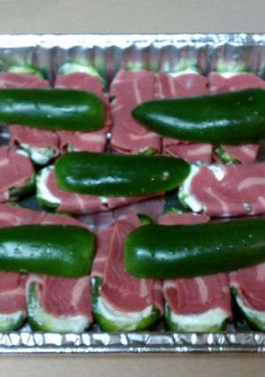 A picture of Larry's stuffed jalapenos.