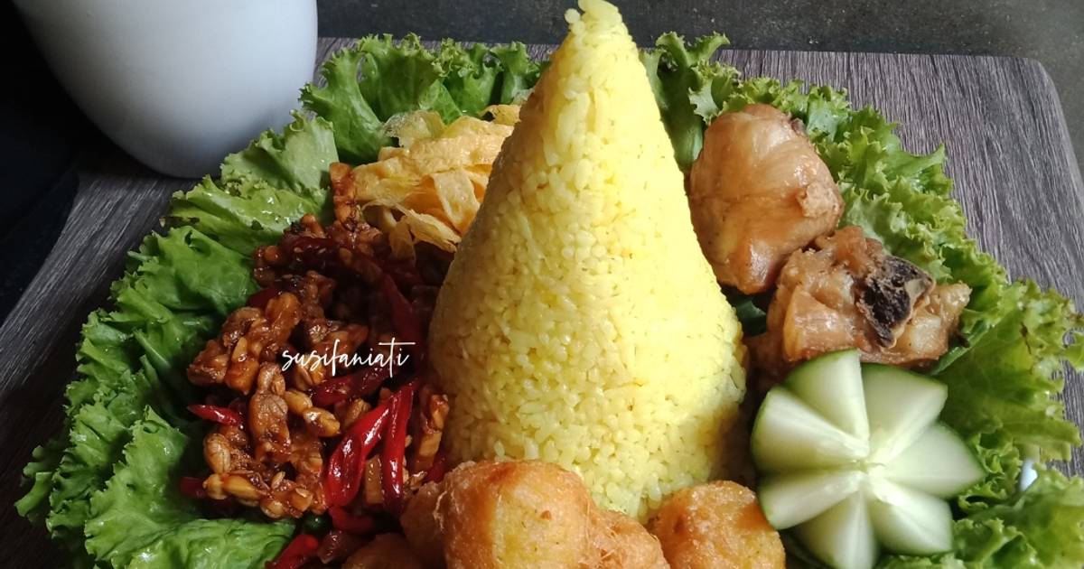 40 Koleski Terbaik Hiasan Nasi  Tumpeng  Sederhana  Tapi  