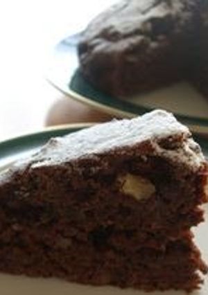 A picture of Snow Mountain Chocolate Cake.