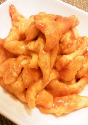 A picture of Easy Tender Chicken Breast Stir-fry with Mayonnaise and Chilli Sauce.