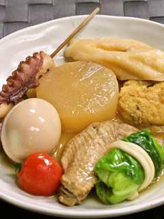A picture of Authentic Oden with Chicken Stock & Bonito-Konbu Dashi.