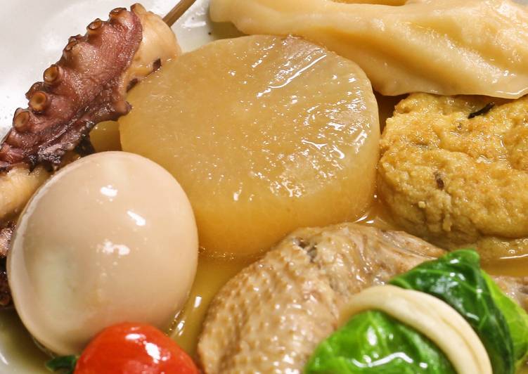 Easiest Way to Prepare Speedy Authentic Oden with Chicken Stock &amp; Bonito-Konbu Dashi