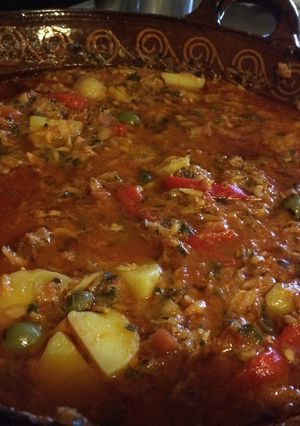 A picture of Bacalao a la vizcaina (receta de mi abuelita).