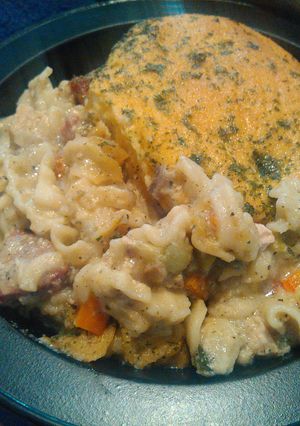 A picture of LadyIncognito's Grand Chicken and Sausage Pasta Bake.