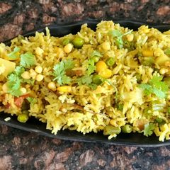 A picture of Hariyali Pulao.