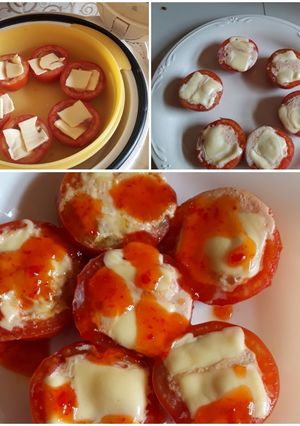 Foto resep Steam tomatto egg with quickmelt kraft cheese