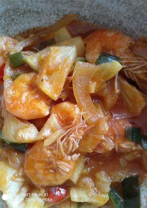 Foto resep Udang asam manis nanas