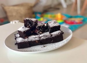 Foto principal de Brownie húmedo de chocolate para 10º cumplemes de Mateo 👶🏼🍫🎂