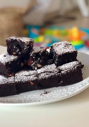 Foto principal de Brownie húmedo de chocolate para 10º cumplemes de Mateo 👶🏼🍫🎂