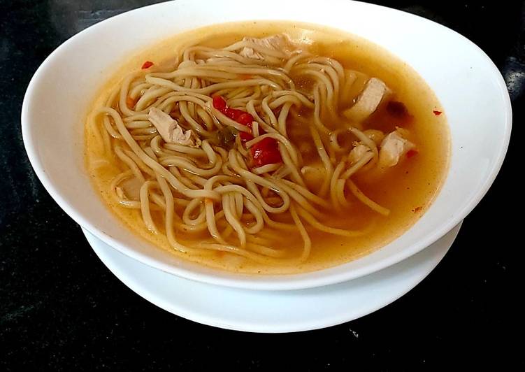 Steps to Make Quick My Chilli Chicken Noodle Soup#Lunch#Starter