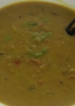 A picture of The Masoor Dal curry (Lentil Soup).
