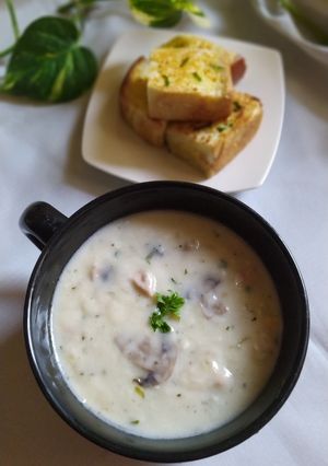 Foto resep Sup Krim Ayam Jamur
