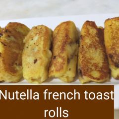 A picture of Nutella french toast rolls.
