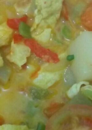 Foto resep Sayur santan telur ceplok
