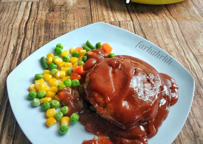 Steak Tempe with Barbeque Sauce