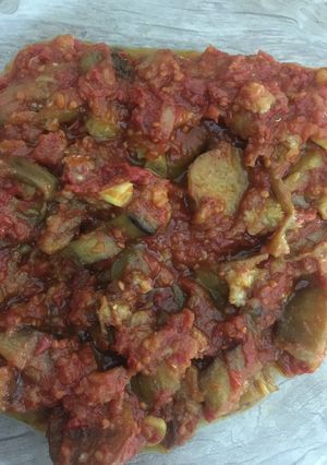 عکسی از دستور گوجه بادمجون🍅🍆😍