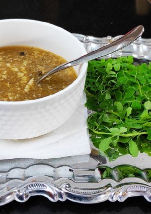 A picture of Drumstick leaves soup.