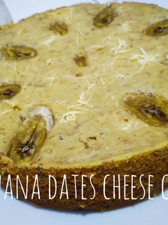 Foto resep Banana dates cheese cake (rice cooker) #pr_babananakeik