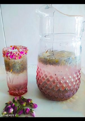 عکسی از دستور شربت لیمو و تخم شربتی