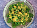 Grilled Paneer and Greens in Tahini Dressing