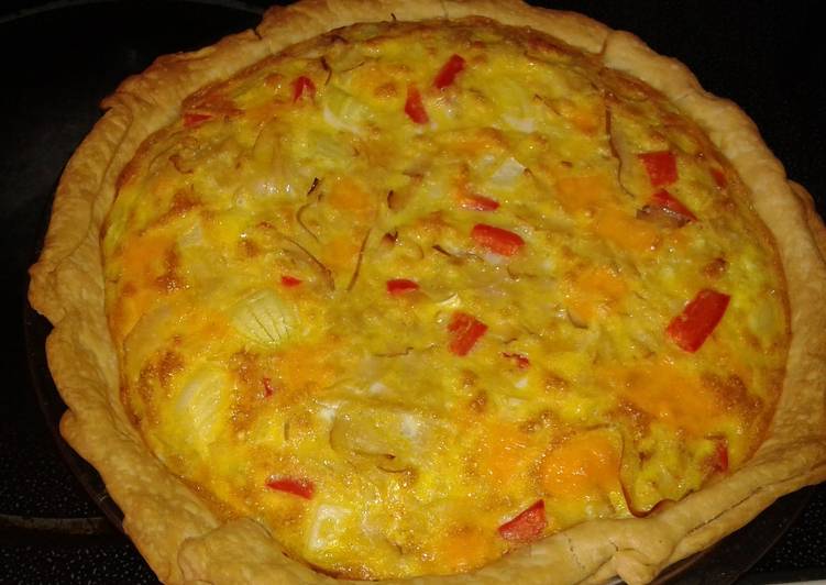 Steps to Prepare Super Quick Homemade Ham and cheese pie