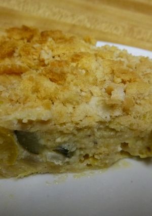 A picture of Lee's Simply Delicious Squash Casserole.