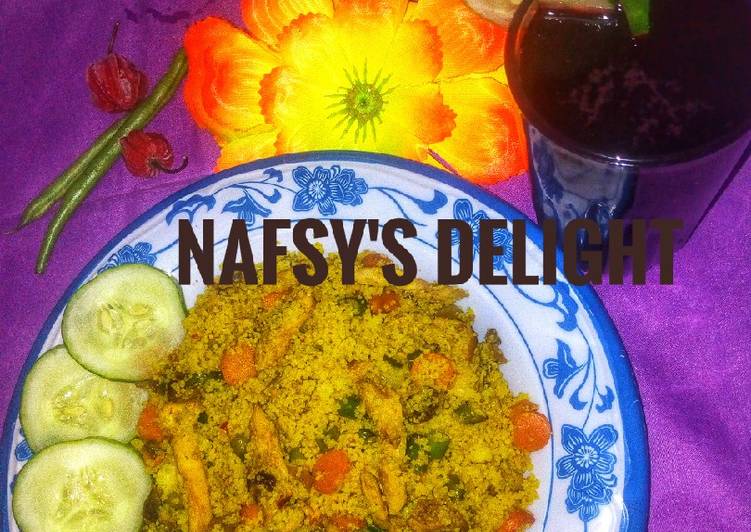 Recipe: Perfect Stir fry cuscus with mint zobo This is Secret Recipe  From Homemade !!