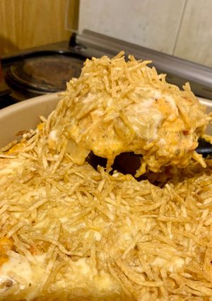 Una foto de Pastel de pollo súper cremoso 🍽