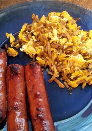 A picture of Creole Scramble Eggs & Potatoes.