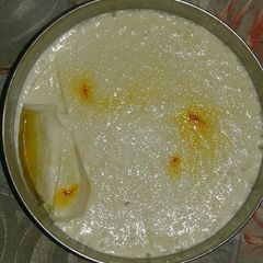 A picture of Kharvas / milk pudding.