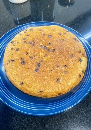Una foto de Torta de avena, banana y chispas de choco 😀🍫