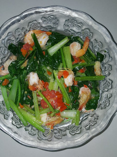 Foto resep Udang tumis sawi