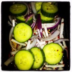 A picture of Shannon's Easy Cucumber Salad.