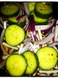A picture of Shannon's Easy Cucumber Salad.