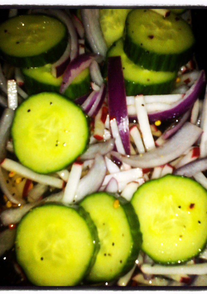 A picture of Shannon's Easy Cucumber Salad.